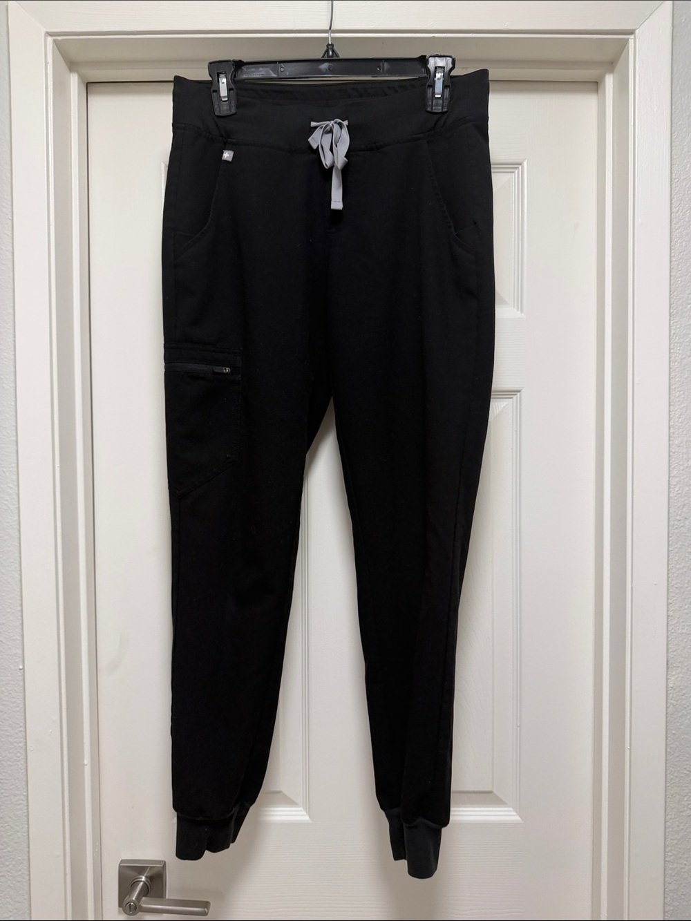 Women’s Figs Black Jogger Scrubs with Drawstring